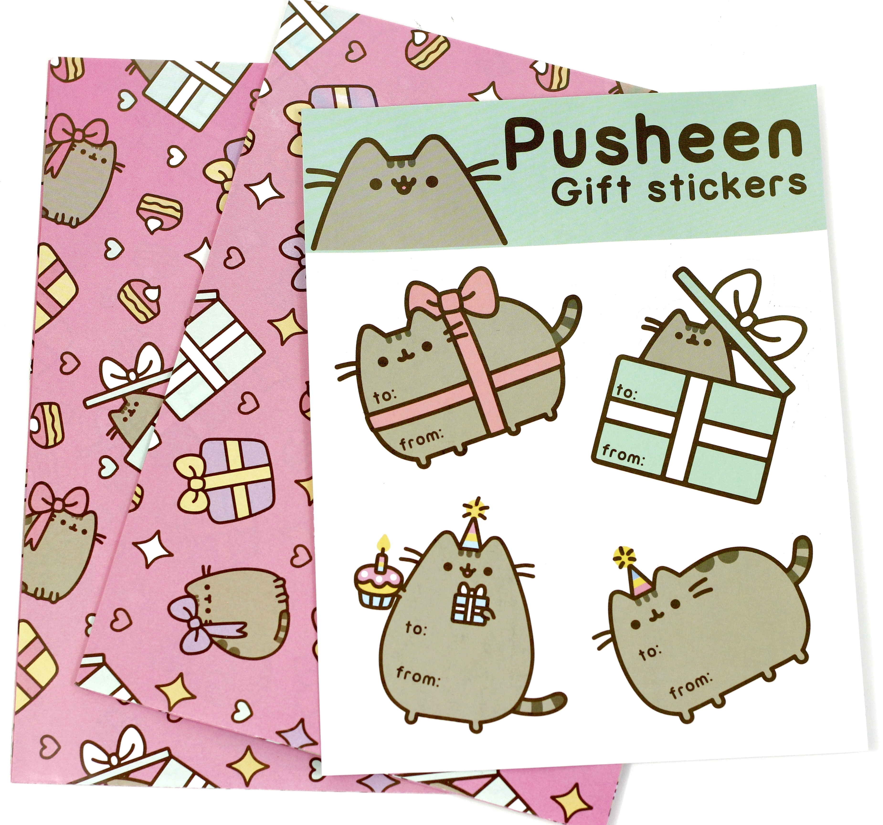 pusheen wrapping paper