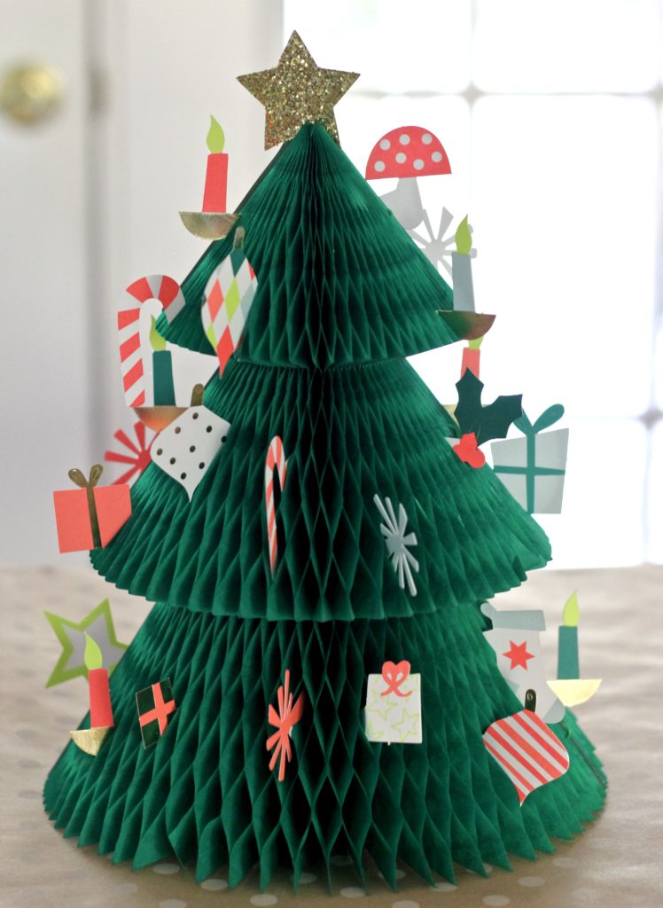 Meri Meri 3D Honeycomb Tree Advent Calendar Review - The Homespun Chics